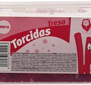 torcidas de fresa de la marca king regal con 200u. Compralas en golosinas la mancha