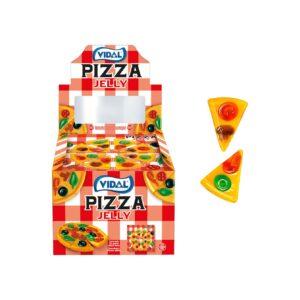 Disfruta de esta divertida pieza de textura gelatinosa y colores vibrantes. Estas porciones de pizza de gelatina te conquistaran por su intenso sabor a: fresa. El formato de esta golosina, permite que su molde sea reutilizable para juegos con plastilina, arena, etc. Esta golosina es ideal para los más peques por su forma, textura y sabor.