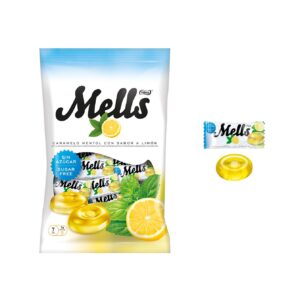 Mells Limón Mentol Sin Azúcar bolsa 900 g sin azúcar sin gluten sin grasa Favoritos Guardar Relajantes caramelos balsámicos sin azúcar con sabor a limón. Su fresco e intenso sabor te encantará por su sensación refrescante en tu paladar. ¡No te quedes sin ellos!