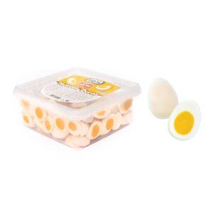 Huevos Duros Rellenolas bandeja 795 g sin gluten sin grasa Favoritos Guardar Huevos Duros de chuche de la marca Rellenolas original de Vidal Golosinas que te dejarán boquiabierto. Deliciosos Huevos Duros con doble textura rellenos con nuestra inconfundible gelatina sabor fresa y nata. Esta creación de Vidal presentada en 2003 se convertirá en una de tus chuches favoritas y no te dejará indiferente