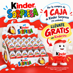 promocion temporal de kinder sorpresa de 72u más kinderino de regalo