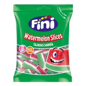 TAJADA DE SANDIA DE LA MARCA FINI EN SU FORMATO DE 90GR EN 12BOLSAS