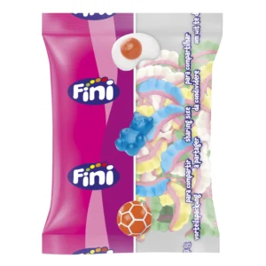 Bolsa de 1 kilo de Dentaduras Foam Smile Fini, golosinas esponjosas con forma de dentadura que conquista desde el primer mordisco. Perfectas para crear una mesa dulce, decorar fiestas temáticas o crear momentazos en cualquier celebración. ¡Un clásico que nunca falla y siempre arranca sonrisas!