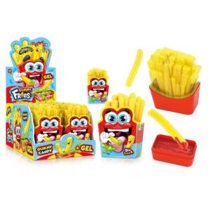 Juguete con golosinas Johny Bee Gummy Fries 12u.