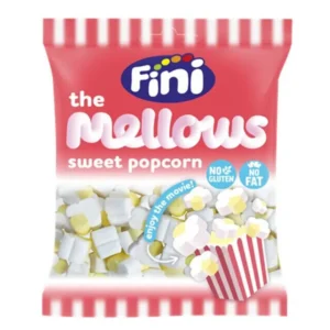 Marshmallow en forma de palomitas que de un solo bocado te trasladará a tu momento peli favorito. Es un producto no contiene gluten.
