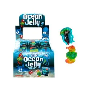 Disfruta de esta divertida pieza creación original de Vidal Golosinas de textura gelatinosa y colores vibrantes. Estas golosinas de gelatina en forma de peces te conquistaran por su originalidad y atractivo colorido. El formato de esta golosina, permite que su molde sea reutilizable para juegos con plastilina, arena, etc. Esta golosina es ideal para los más peques por su forma, textura y sabor.