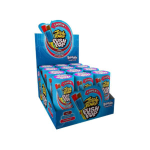 PUSH POP Triple Power Bazooka Caramelo duro en stick 12 Unid
