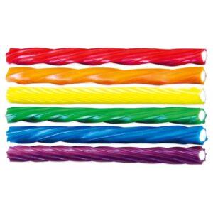 Regaliz jumbo trenzado de colores de 30u