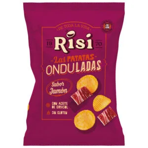 RISI PATATAS ONDULADAS JAMON 18U
