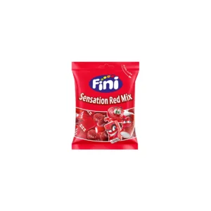Fini Sensation Red Mix es un surtido de gominolas rojas con sabores intensos como fresa, cereza y frambuesa. En bolsas individuales de 90 gramos, son ideales para disfrutar en cualquier momento o compartir. Perfectas para quienes aman los dulces frutales con un toque ácido.