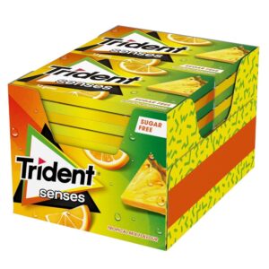 Trident senses Tropical mix 12 cajitas de 12 chicles.