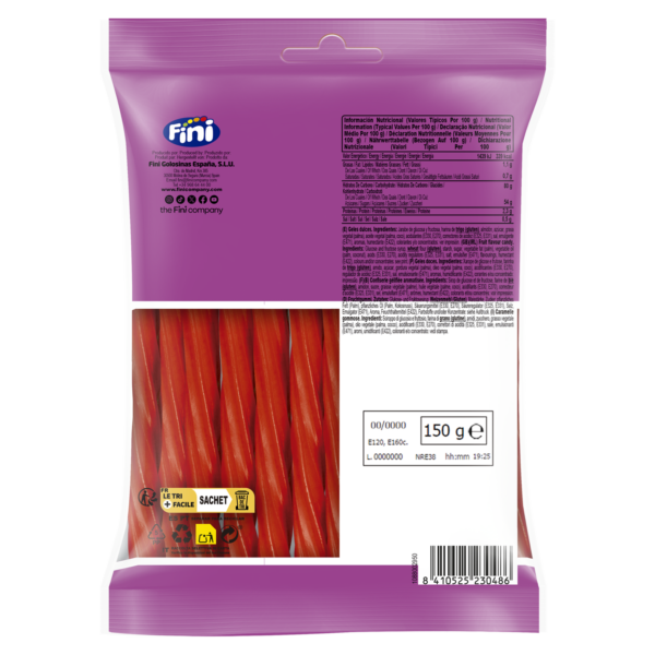 torcidas de fresa spack 150gr