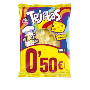 ¡Pequeñas, crujientes y llenas de sabor! Las Tejitas de Risi son el snack ideal para disfrutar de un picoteo en cualquier momento. Su forma característica y su textura crujiente las convierten en una opción perfecta para compartir, disfrutar en casa o incorporar al surtido de aperitivos de tu negocio. Un bocado irresistible para quienes disfrutan de los snacks de siempre. 🛒 ¡Haz tu pedido en Golosinas La Mancha y añade las Tejitas de Risi a tu surtido!