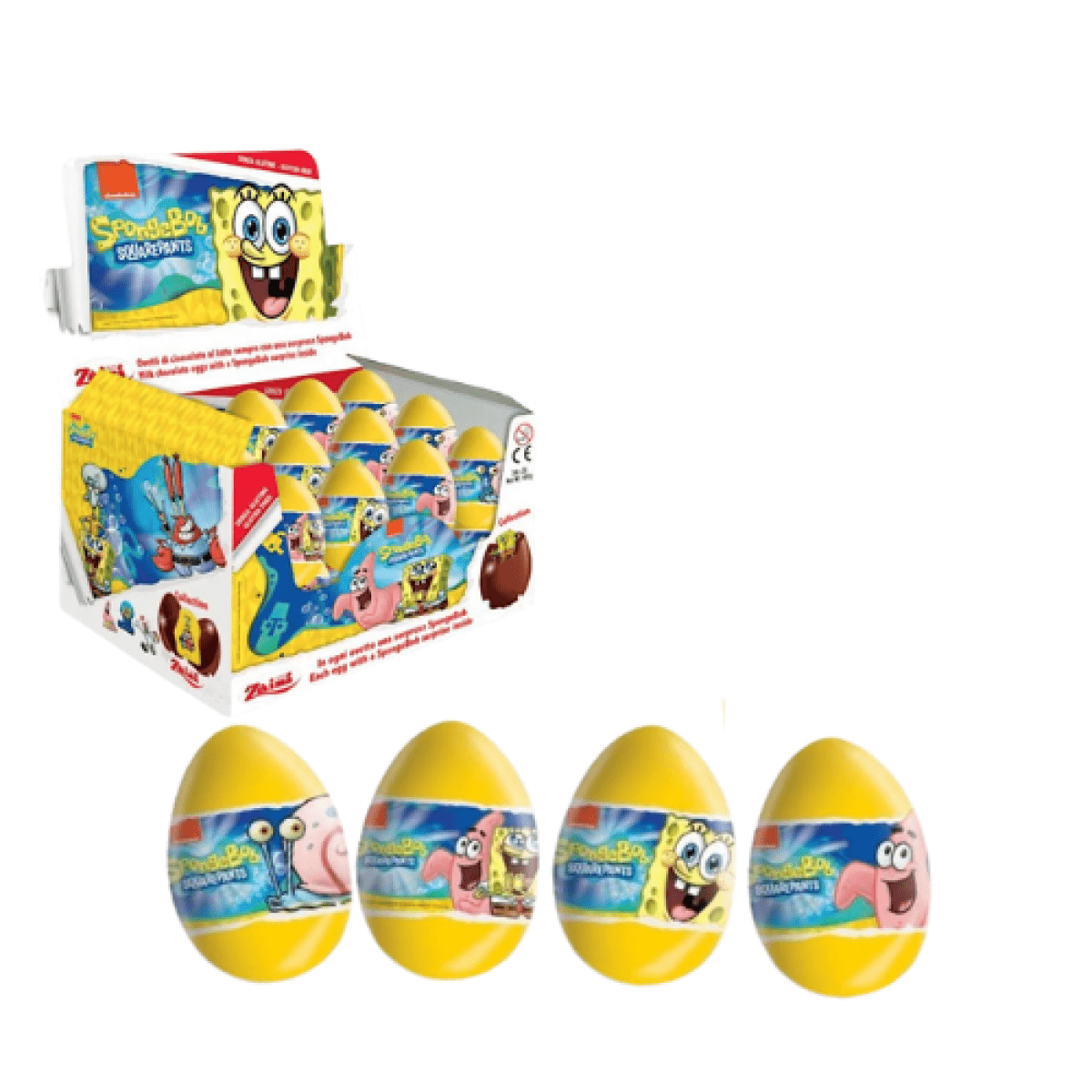 Huevos de Chocolate con Leche Bob Esponja Zaini 20gr
